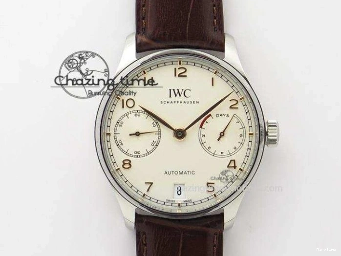 MIROTIME 0208 MoistureWicking Portuguese IW371491 ZF 1:1 Best Edition SS Blue Dial On Leather Strap A79350 (Slim Movement) V 7221